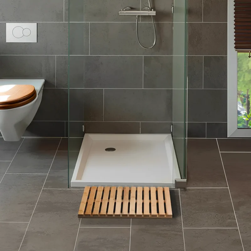 Caillebotis Bois Douche Teck 2